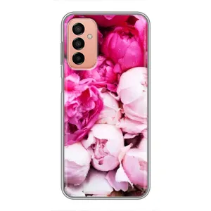 Силиконовый бампер с принтом (цветочки) на Самсунг Галакси М23 (5G) (Пионы)