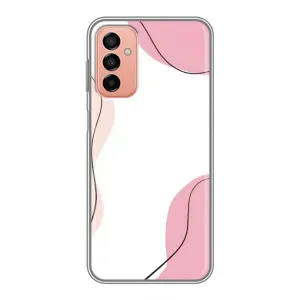 Чехол цветочный дизайн для Samsung Galaxy M23 (5G) (Розовый фон)
