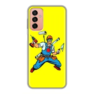 Силиконовый бампер (Работники) на Samsung Galaxy M23 (5G) (Строитель)