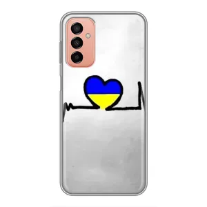 Силиконовый Чехол на Samsung Galaxy M23 (5G) (Я-Украина) (Украинская кардиограмма)