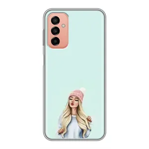 Силіконовый Чохол на Samsung Galaxy M23 (5G) з картинкой Модных девушек (В шапці)