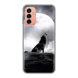 Чехол с Волком на Samsung Galaxy M23 (5G) (Волк и луна)