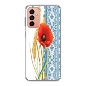 Силиконовый Чехол на Samsung Galaxy M23 (5G) с картинкой Вышиванки (Вышиванка с цветком)