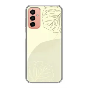 Чехол цветочный дизайн для Samsung Galaxy M23 (5G) (Зелёный фон)