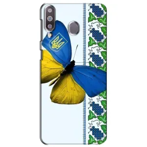 Чехол с Украинской символикой на Самсунг М30 (Бабочка)