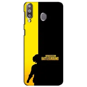 Чехол (TPU) с картинкой "Лого Пабг" на Самсунг М30 (Battlegrounds)