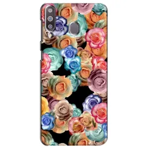 Чехлы с тематикой "ЦВЕТЫ" на Samsung Galaxy M30 (M305) (Цветы на черном)