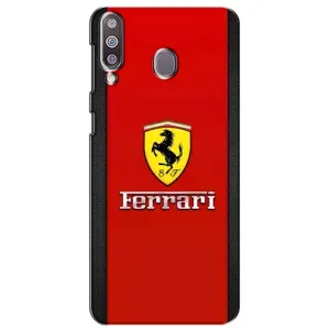 Силиконовый бампер с картинкой машины на Samsung Galaxy M30 (M305) (Ferrari Logo)