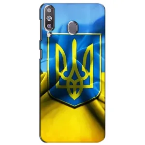 Чехол с картинкой (Патриотический ГЕРБ) на Samsung Galaxy M30 (M305) (Герб и Флаг Украины)