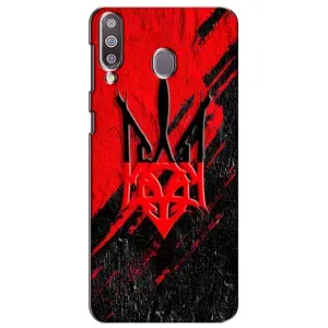 Чехлы УПА (Красно-Чёрный) на Samsung Galaxy M30 (M305) (Герб в цвете УПА)
