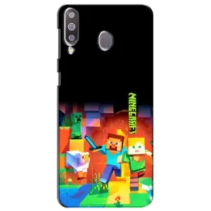 Чехлы для Samsung Galaxy M30 (M305) (Персонажи Майн Крафт) (Герой Майнкрафт)