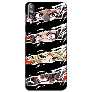 Силиконовые чехлы с глазами Anime для Самсунг М30 (Глаза на чорном)