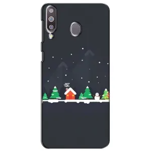 Силиконовый бампер на рождество для Samsung Galaxy M30 (M305) (Город зимний)