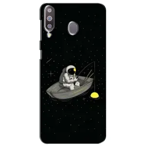 Силиконовый Чехол с принтом "Космонавты" на Samsung Galaxy M30 (M305) (Космонавт на рыбалке)