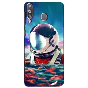Силиконовый Чехол с принтом "Космонавты" на Samsung Galaxy M30 (M305) (Космонавт в воде)