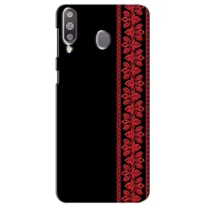 Силиконовый Чехол на Samsung Galaxy M30 (M305) (Красная Вышиванка)