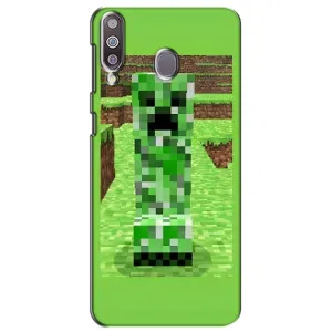 Чехлы для Samsung Galaxy M30 (M305) (Персонажи Майн Крафт) (Крипер 2)
