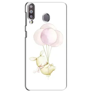 Силиконовый бампер с картинкой животных для Samsung Galaxy M30 (M305) (Кролик и шарики)