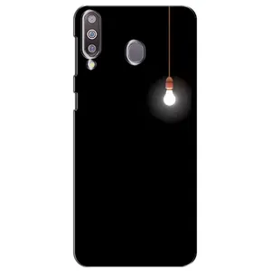 Чехол с картинками на черном фоне для Samsung Galaxy M30 (M305) (Лампочка)