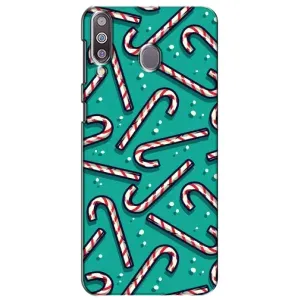 Силиконовый бампер на рождество для Samsung Galaxy M30 (M305) (Леденцы)