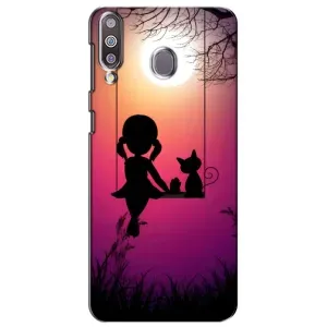 Девчачий Чехол для Samsung Galaxy M30 (M305) (На качели)