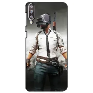 Силиконовый чехол с картинкой "Герой Pubg" на Samsung Galaxy M30 (M305) (Пабг)