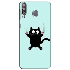 Силиконовый чехол с котиком для Samsung Galaxy M30 (M305) (Падающий кот)