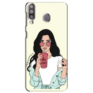 Силиконовый Чехол на Samsung Galaxy M30 (M305) с картинкой Стильных Девушек (С напитком)