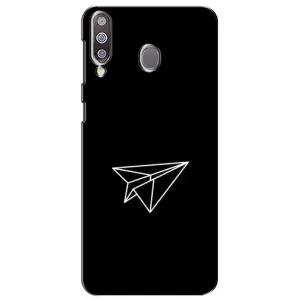 Чехол с картинками на черном фоне для Samsung Galaxy M30 (M305) (Самолетик)