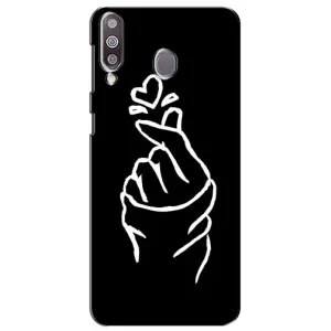 Чехлы (Знак сердечка) на Samsung Galaxy M30 (M305) (Сердце на черном)