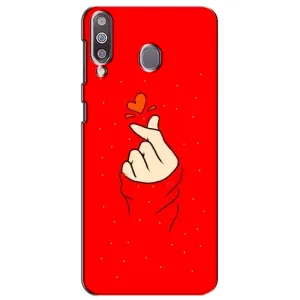 Чехлы (Знак сердечка) на Samsung Galaxy M30 (M305) (Сердце на красном)