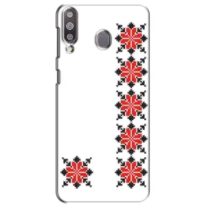 Силиконовый Чехол на Samsung Galaxy M30 (M305) с картинкой Вышиванки (Силуэт вышиванки)