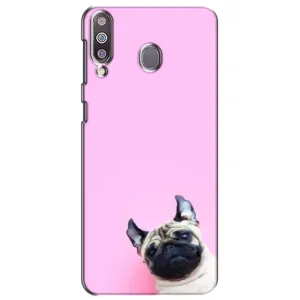 Бампер для Samsung Galaxy M30 (M305) с картинкой "Песики" (Собака на розовом)