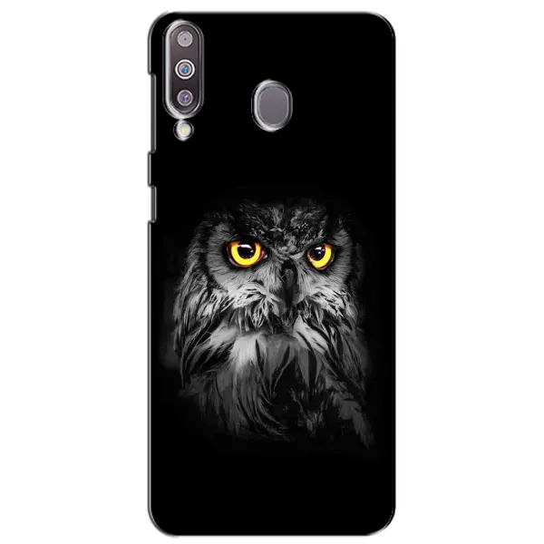 Чехол с рисунком «Сова на чёрном» для Samsung Galaxy M30 (M305) Чехол с рисунком «Сова на чёрном» для Samsung Galaxy M30 (M305)