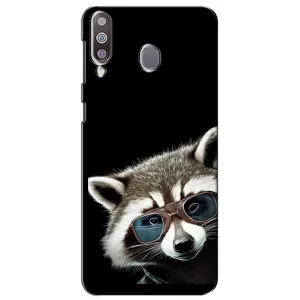 Силиконовый Чехол с Енотами на Samsung Galaxy M30 (M305) (Стильный Енот)