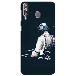 Силиконовый чехол с картинкой "Герой Pubg" на Samsung Galaxy M30 (M305) (В экиперовке)