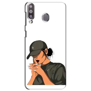 Силиконовый Чехол на Samsung Galaxy M30 (M305) с картинкой Стильных Девушек (В зеленом)
