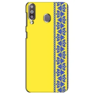 Силиконовый Чехол на Samsung Galaxy M30 (M305) (Вышиванка на желтом)