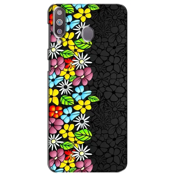 Чехол с рисунком «Яркие цветы на черном» для Samsung Galaxy M30 (M305) Чехол с рисунком «Яркие цветы на черном» для Samsung Galaxy M30 (M305)