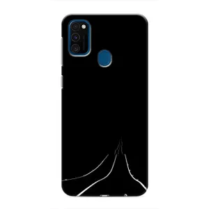Чехол с картинками на черном фоне для Samsung Galaxy M30s (M307) (Дорога)