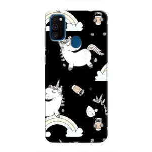 Чохол Unicorn на Samsung Galaxy M30s (M307) (Єдинорог з кавою)