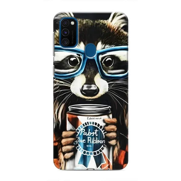 Чехол с рисунком «Енот в очках» для Samsung Galaxy M30s (M307) Чехол с рисунком «Енот в очках» для Samsung Galaxy M30s (M307)