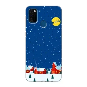 Силіконовий бампер на різдво для Samsung Galaxy M30s (M307) (Місто в снігу)