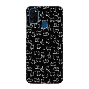 Чехол на тематику: Коты для Samsung Galaxy M30s (M307) (Котики на черном)