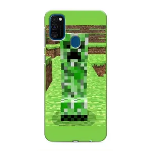 Чохли для Samsung Galaxy M30s (M307) (Персонажі МайнКрафт) (Кріпер 2)