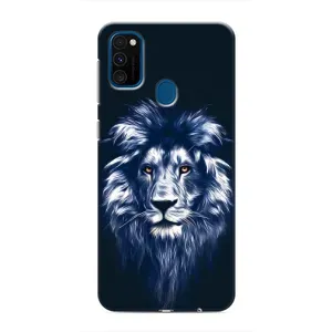 Чехол с картинкой на Samsung Galaxy M30s (M307) (Лев - синий)