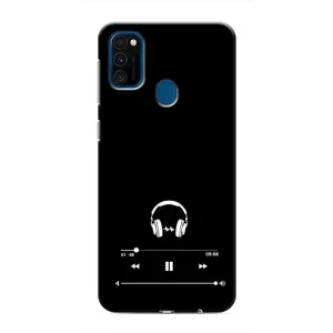 Чехол с картинками на черном фоне для Samsung Galaxy M30s (M307) (Плеер)