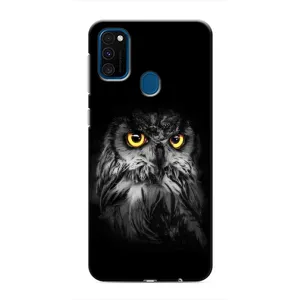 Чехлы с принтом СОВЫ для Samsung Galaxy M30s (M307) (Сова на чёрном)