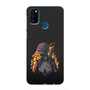 Чохол з картинкою "Герой Pubg" на Samsung Galaxy M30s (M307) (В полум'ї)