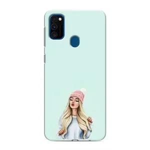 Силіконовый Чохол на Samsung Galaxy M30s (M307) з картинкой Модных девушек (В шапці)